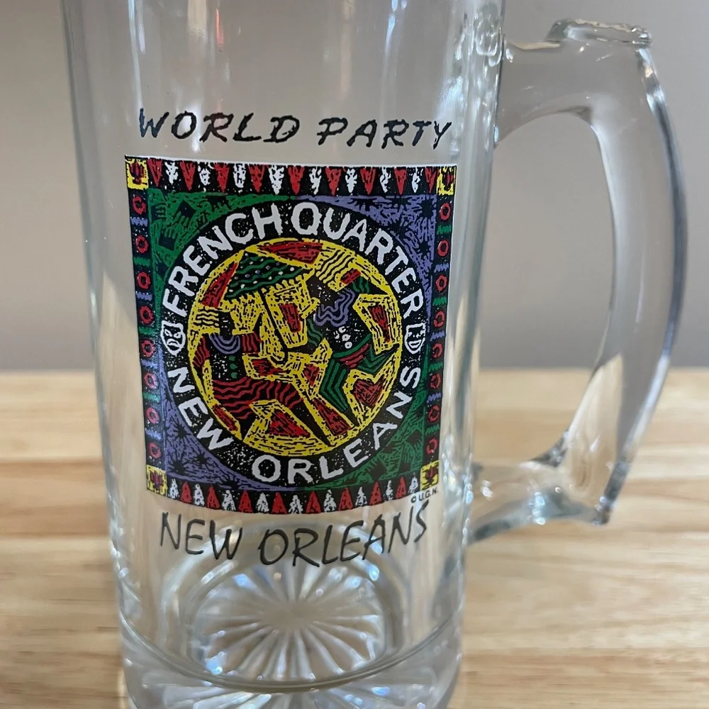 Vintage Beer Mug New Orleans French Quarter World Party